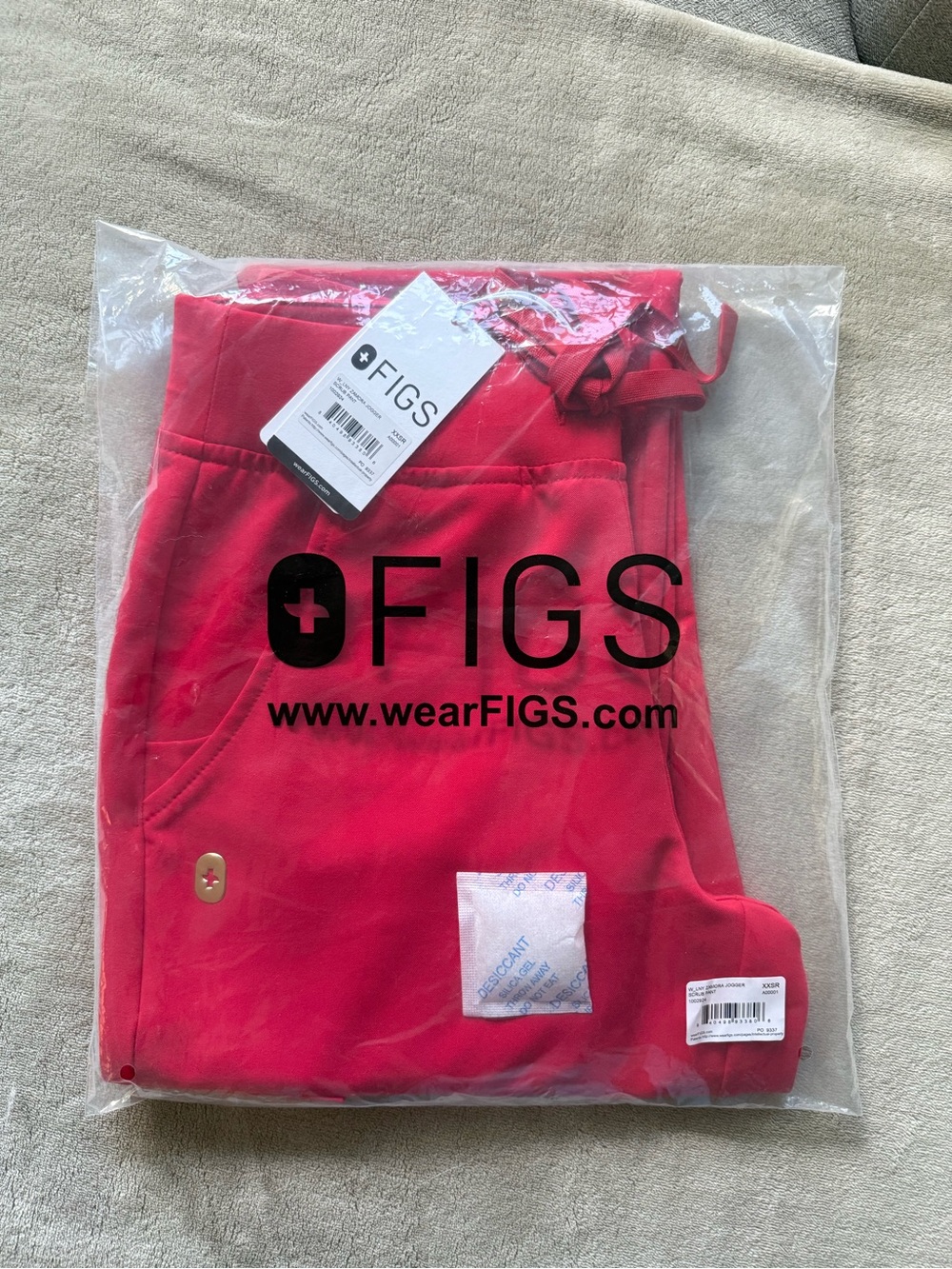 FIGS Women's Pop Red Zamora Scrub Pants XXS